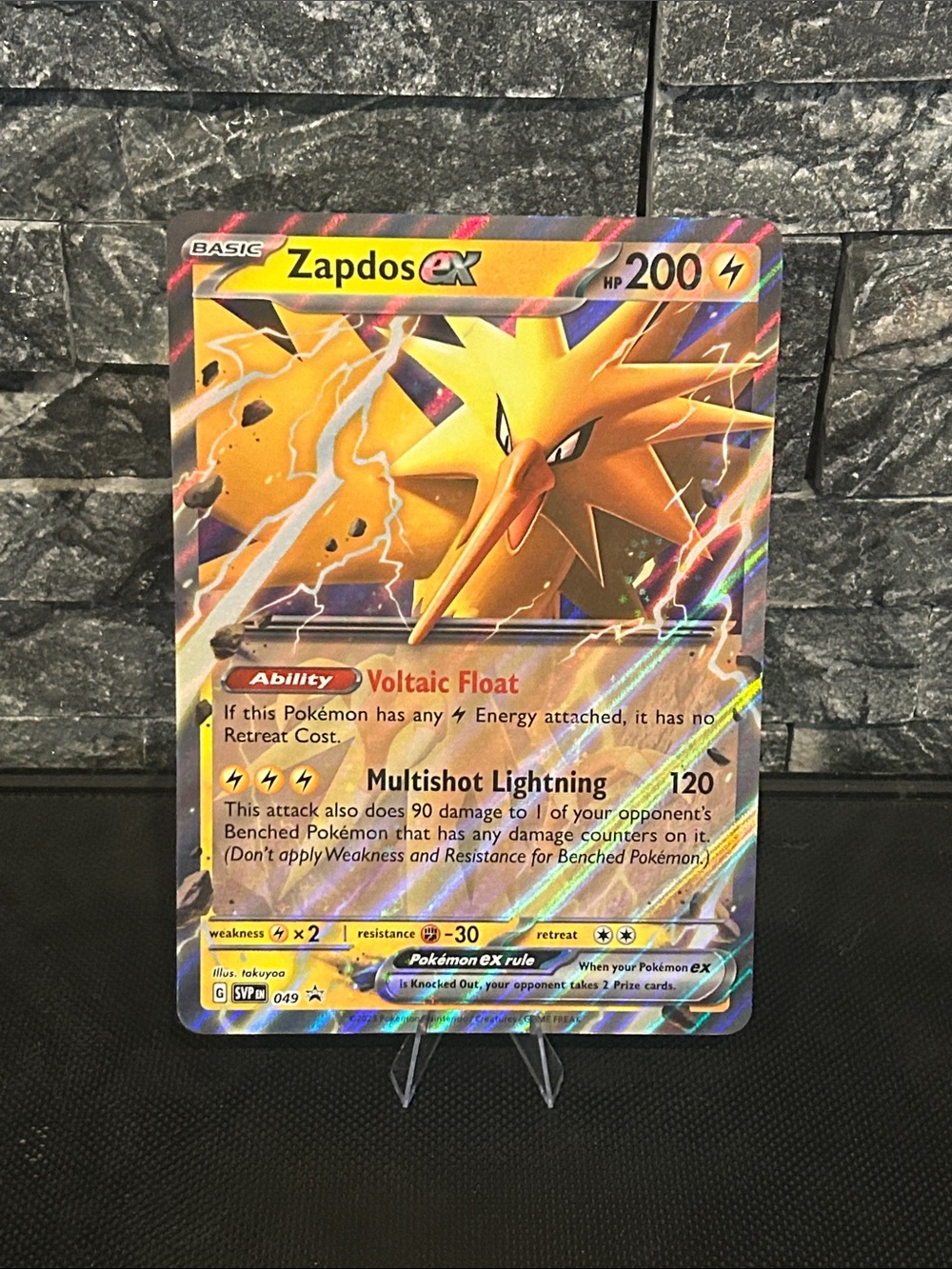 Pokemon Zapdos EX #049 JUMBO Holo Black Star ⭐️ Promo Card M/NM
